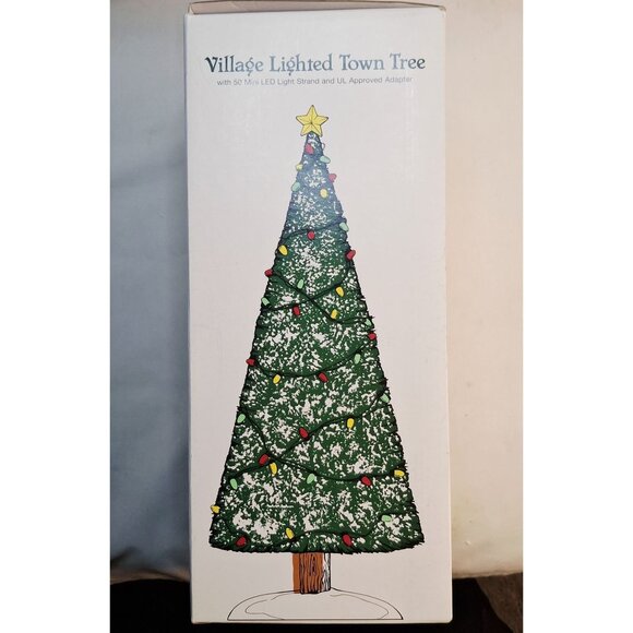 Pre-Lit Miniature Christmas Tree With LED Lights & Snow-Frosted Look 10-Inch Tal - Picture 8 of 8